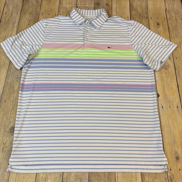 Vineyard Vines Performance On The Go Sankaty Polo Shirt XL - Picture 7 of 14